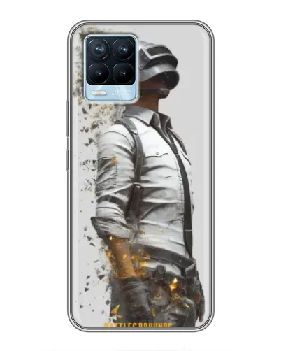 Чехол для Realme 8 с картинкой «PUBG — боец в пыли»