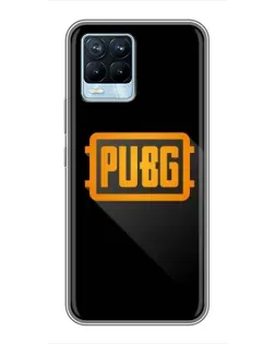Чехол для Realme 8 с картинкой «PUBG — рамка лого»