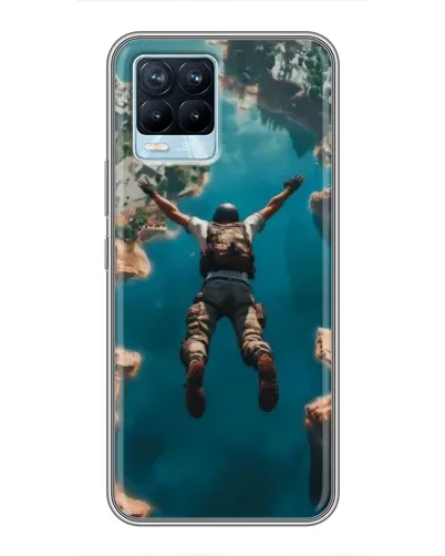 Чехол для Realme 8 с картинкой «PUBG — свободное падение»