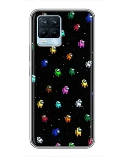 Чехол для Realme 8 с картинкой «Экипаж Among Us»