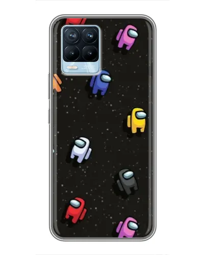 Чехол для Realme 8 с картинкой «Космический паттерн Among Us»