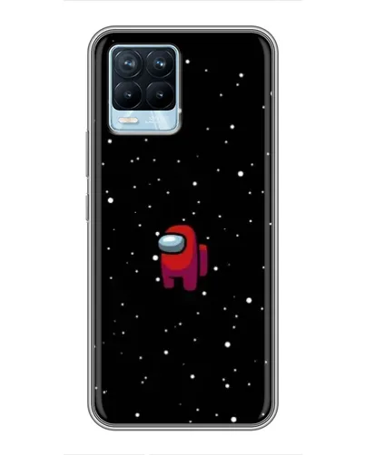 Чехол для Realme 8 с картинкой «Красный Among Us»