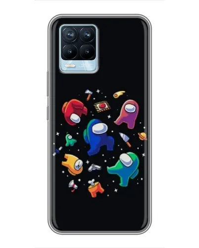 Чехол для Realme 8 с картинкой «Among Us космос»