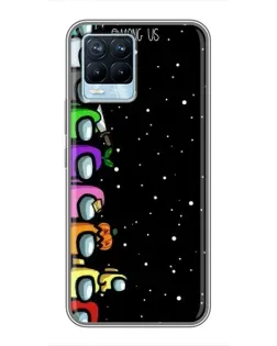 Чехол для Realme 8 с картинкой «Команда Among Us» Чехол для Realme 8 с картинкой «Команда Among Us»