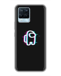 Чехол для Realme 8 с картинкой «Among Us неон» Чехол для Realme 8 с картинкой «Among Us неон»