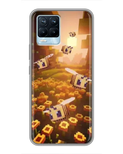 Чехол для Realme 8 с картинкой «Поле подсолнухов»