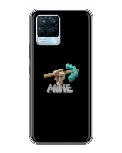 Чехол для Realme 8 с картинкой «Алмазная кирка»