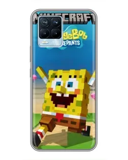 Чохол для Realme 8 з картинкою «Губка Боб Minecraft» Чохол для Realme 8 з картинкою «Губка Боб Minecraft»