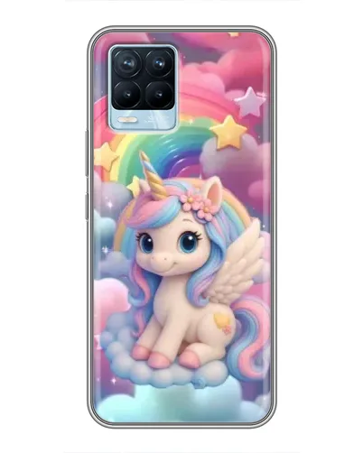 Чехол для Realme 8 с картинкой «Маленький единорог»