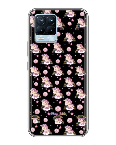 Чехол для Realme 8 с картинкой «Magic Unicorn паттерн»