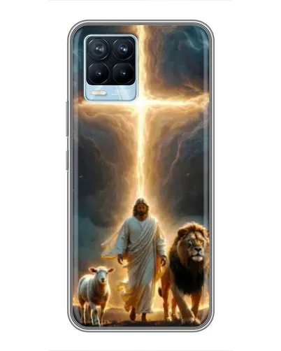 Чехол для Realme 8 с картинкой «Лев Иуды и Свет»