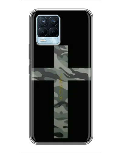 Чехол для Realme 8 с картинкой «Милитари Крест»