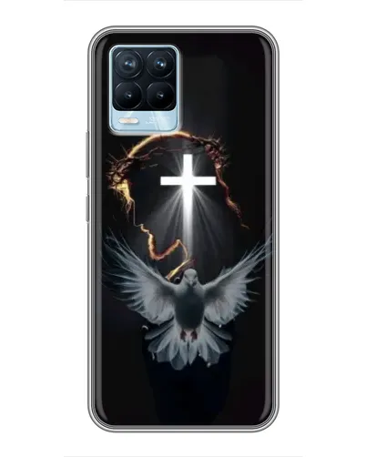 Чехол для Realme 8 с картинкой «Голубь и Свет»