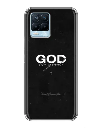 Чехол для Realme 8 с картинкой «GOD — Бог над всем»