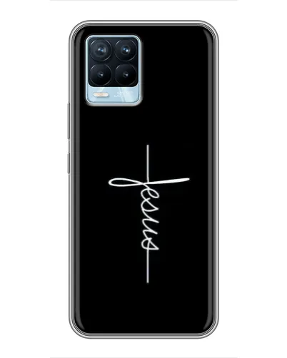 Чехол для Realme 8 с картинкой «Тонкая линия веры»