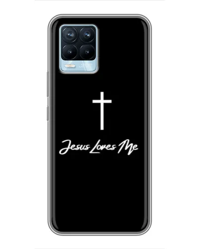 Чехол для Realme 8 с картинкой «Иисус любит тебя»
