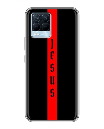 Чехол для Realme 8 с картинкой «Красная линия веры»