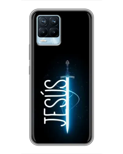 Чехол для Realme 8 с картинкой «Меч Духа Jesus»