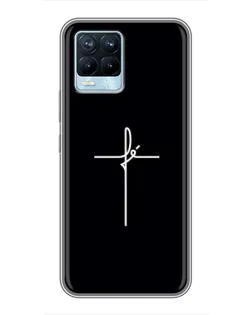 Чехол для Realme 8 с картинкой «Тонкий крест» Чехол для Realme 8 с картинкой «Тонкий крест»
