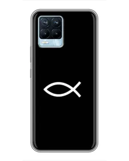 Чехол для Realme 8 с картинкой «Символ рыбы Jesus» Чехол для Realme 8 с картинкой «Символ рыбы Jesus»