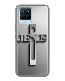 Чехол для Realme 8 с картинкой «Металлический крест Jesus» Чехол для Realme 8 с картинкой «Металлический крест Jesus»