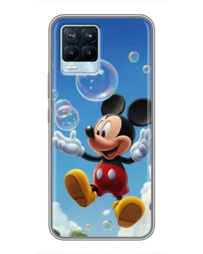 Чехол для Realme 8 с картинкой «Mickey и мыльные пузыри»