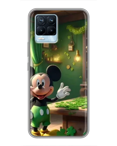 Чехол для Realme 8 с картинкой «Микки в мастерской»