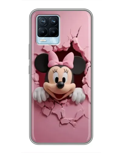 Чехол для Realme 8 с картинкой «Минни сквозь стену»