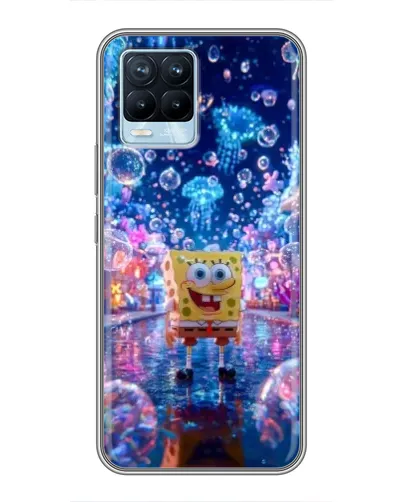 Чехол для Realme 8 с картинкой «Неоновый океан»