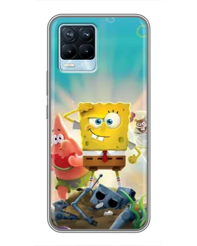 Чехол для Realme 8 с картинкой «Спанч Боб победитель»