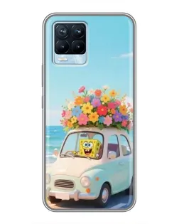 Чехол для Realme 8 с картинкой «Автомобильное путешествие»