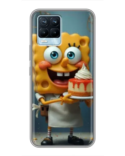 Чехол для Realme 8 с картинкой «Повар Спанч Боб»