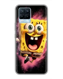 Чехол для Realme 8 с картинкой «Взрывной Спанч Боб»