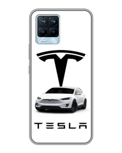 Чехол для Realme 8 с картинкой «Tesla White Style» Чехол для Realme 8 с картинкой «Tesla White Style»