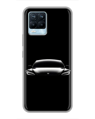 Чехол для Realme 8 с картинкой «Фары Tesla Night» Чехол для Realme 8 с картинкой «Фары Tesla Night»