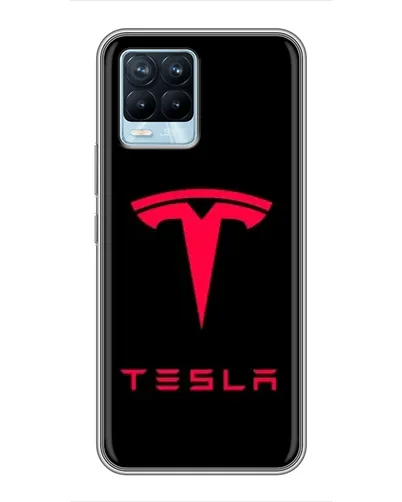 Чехол для Realme 8 с картинкой «Tesla Red Logo» Чехол для Realme 8 с картинкой «Tesla Red Logo»