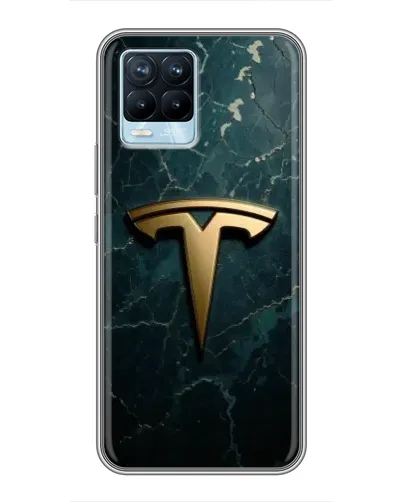 Чехол для Realme 8 с картинкой «Мраморная Tesla Gold» Чехол для Realme 8 с картинкой «Мраморная Tesla Gold»