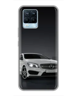 Чехол для Realme 8 с картинкой «Mercedes AMG GT Silver»