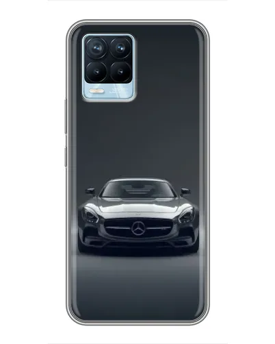 Чехол для Realme 8 с картинкой «Mercedes на черном» Чехол для Realme 8 с картинкой «Mercedes на черном»