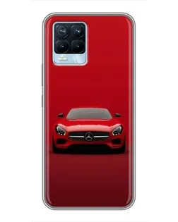 Чехол для Realme 8 с картинкой «Красный Mercedes AMG»