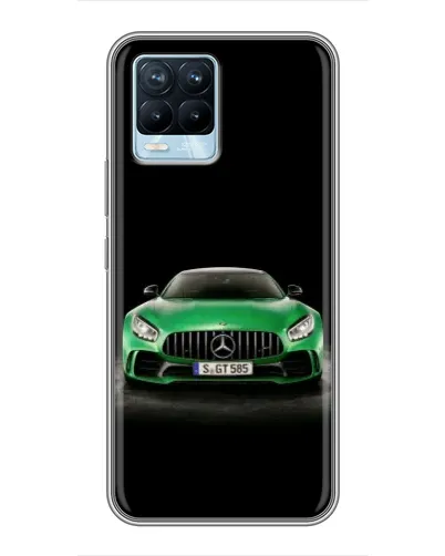 Чехол для Realme 8 с картинкой «Mercedes — неоновый лого» Чехол для Realme 8 с картинкой «Mercedes — неоновый лого»