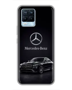 Чехол для Realme 8 с картинкой «Mercedes — решетка радиатора»