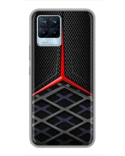 Чехол для Realme 8 с картинкой «Mercedes Carbon Grid»
