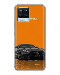 Чехол для Realme 8 с картинкой «Оранжевый Mercedes AMG»
