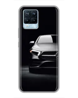 Чехол для Realme 8 с картинкой «Свет фар Mercedes»