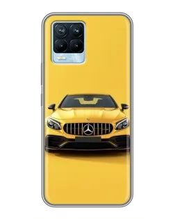 Чехол для Realme 8 с картинкой «Желтый Mercedes GT»