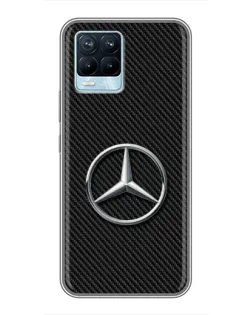 Чехол для Realme 8 с картинкой «Карбоновый Mercedes стиль»