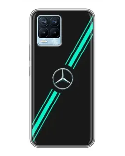Чехол для Realme 8 с картинкой «Спортивные линии Mercedes»