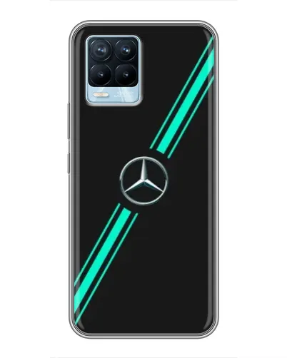 Чохол для Realme 8 з картинкою «Спортивні лінії Mercedes» Чохол для Realme 8 з картинкою «Спортивні лінії Mercedes»