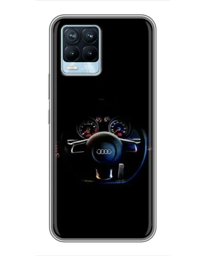 Чехол для Realme 8 с картинкой «Салон Audi — руль» Чехол для Realme 8 с картинкой «Салон Audi — руль»